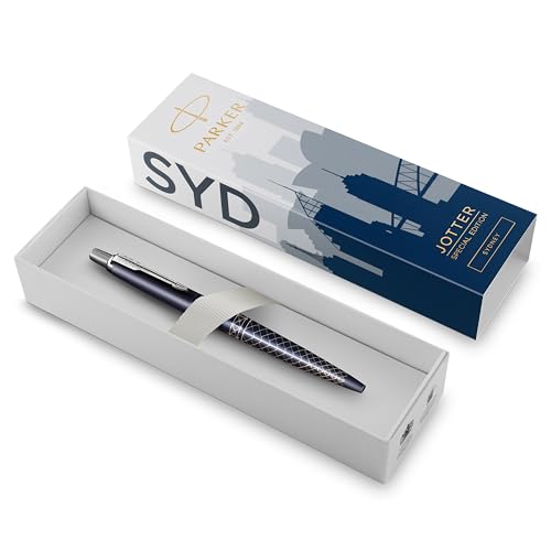 Parker Jotter Kugelschreiber | Sonderedition | Sydney Blau in silberner Ausführung | Blaue Tinte | Geschenkbox Parker Jotter Kugelschreiber | Sonderedition | Sydney Blau in silberner Ausführung | Blaue Tinte | Geschenkbox von PARKER