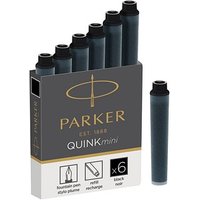 PARKER QUINKmini Tintenpatronen für Füller schwarz 6 St. von Parker