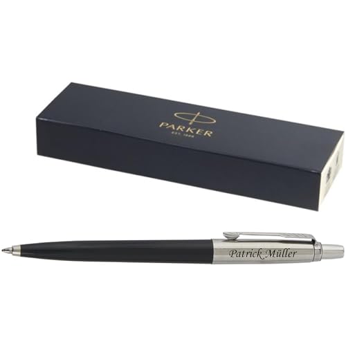 Parker- Exklusiver Kugelschreiber Modell JOTTER inkl. Gravur Lasergravur graviert neu (schwarz) von PARKER