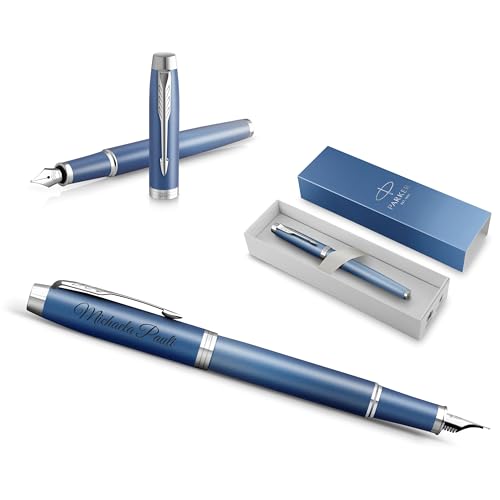 Parker IM Rituals Blue CT Füllfederhalter mit Gravur | Premium Stift | Geschenkbox | personalisiertes Geschenk | | Geburtstag (Blue) von Parker