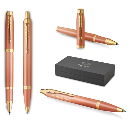 Parker IM Rituals Orange CT Kugelschreiber und Tintenroller mit Gravur | Premium Stift | Geschenkbox | personalisiertes Geschenk | | Geburtstag (Orange CT) von Parker