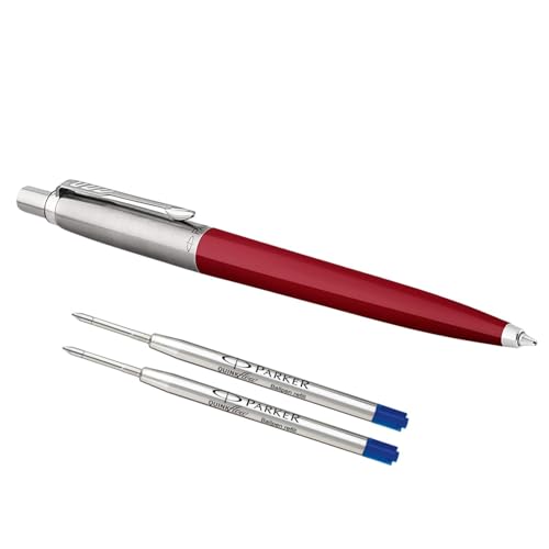 Parker Jotter Originals Kugelschreiber, klassisches Burgunderrot, mittlere Spitze, 2 Stück von Parker