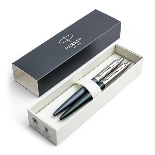 Parker Jotter XL Kugelschreiber-Geschenkset, Greenwich Mattgrün & Primrose Mattblau, CT | mittlere Spitze, blaue Tinte, Geschenkbox von Parker