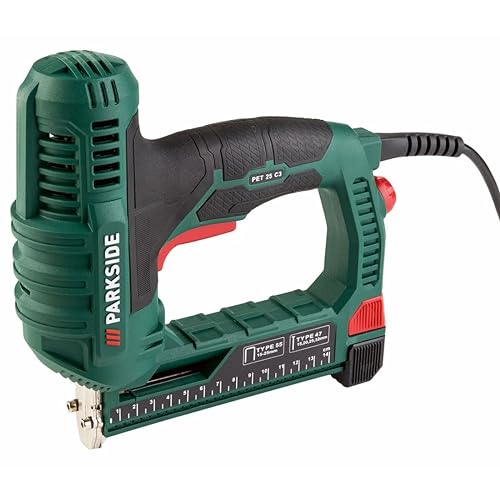 PARKSIDE Elektrotacker PET 25 C3 bis 35 mm Nägel 25 mm Klammern PARKSIDE Elektrotacker PET 25 C3 bis 35 mm Nägel 25 mm Klammern von Parkside