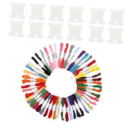 Parliky 1 Satz Farben Premium Regenbogen Stickgarn Set mit Baumwollfäden und Winding Platten für Kreuzstich Handarbeitswerkzeug für Kreative DIY Projekte Parliky 1 Satz Farben Premium Regenbogen Stickgarn Set mit Baumwollfäden und Winding Platten für Kreuzstich Handarbeitswerkzeug für Kreative DIY Projekte von Parliky