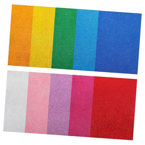 Parliky 10 Blatt Bastelpapier Dickes Kartonpapier Gemischt Glitzerndes Origami Papier Doppelseitig für DIY Handarbeiten Bastelprojekte Geburtstags Schuldekoration von Parliky