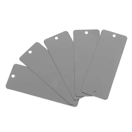 Parliky 10 Stück Edelstahl Namensschilder mit Löchern Stark Gravierbare Metallplatten mit Glatten Kanten Sicher für DIY Türschilder Langlebig für Industrie Werbezwecke von Parliky