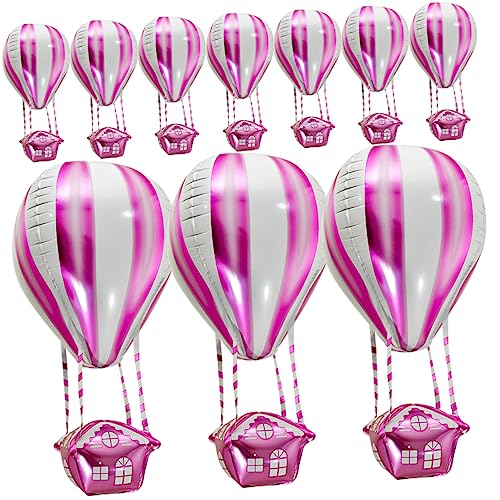 Parliky 10 Stück Heißluftballon Dekorativer Ballon Geburtstagsballons Dekoration Kinderparty Ballons Geburtstagsparty Ballon Duschballons Flugzeug Party Dekorationen Folienballon von Parliky