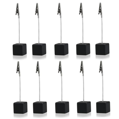 Parliky 10 Stück Schwarze Memo Clip Halter mit Quadratischer Edelstahl Basis Höhe und Fotohalter für Büro Schreibtischzubehör Karten und Papierclips Vielseitig Einsetzbar Parliky 10 Stück Schwarze Memo Clip Halter mit Quadratischer Edelstahl Basis Höhe und Fotohalter für Büro Schreibtischzubehör Karten und Papierclips Vielseitig Einsetzbar von Parliky