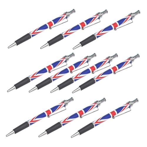 Parliky 10 Stück Teiliges British Flag Kugelschreiber mit Schwarzer Tinte Angenehmer Griff Glattes Schreiben Patriotisches Design für Büro Schule und Alltag von Parliky