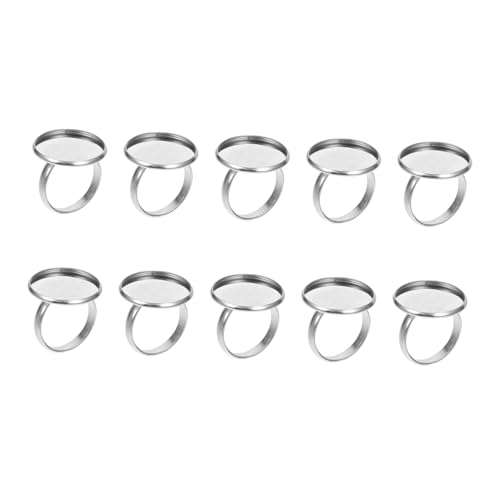 Parliky 10 Stück Teiliges Edelstahl Ringrohling Verstellbare Ringbasis für DIY Schmuckherstellung Langlebige Schmuckhalter mit Innendurchmesser für Individuelle Ringgestaltung und Parliky 10 Stück Teiliges Edelstahl Ringrohling Verstellbare Ringbasis für DIY Schmuckherstellung Langlebige Schmuckhalter mit Innendurchmesser für Individuelle Ringgestaltung und von Parliky