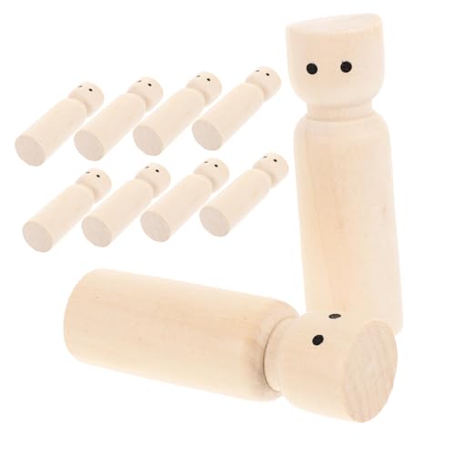Parliky 10 Stück Teiliges Unbemalte Holzfiguren DIY Holzpuppen zum Bemalen Natürliche Peg Dolls Kreative Bastelideen für Holzfiguren Ornament für Sandtischdekoration Parliky 10 Stück Teiliges Unbemalte Holzfiguren DIY Holzpuppen zum Bemalen Natürliche Peg Dolls Kreative Bastelideen für Holzfiguren Ornament für Sandtischdekoration von Parliky