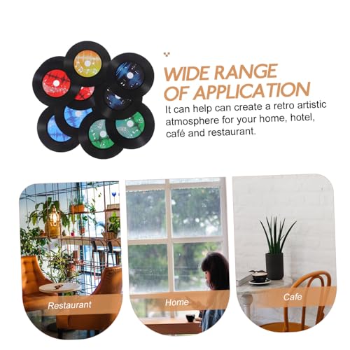 Parliky 10 Stück Teiliges Vinyl schallplatten Wandtattoo Retro Klebefolie Vintage Wohnzimmer Deko Wasserfest Einfach Anzubringen für Musikpartys und Klassenzimmergestaltung von Parliky