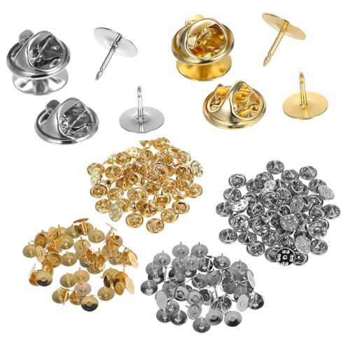 Parliky 100 Paare Schmetterling Pin Verschluss Metall Clutch Pin Backs mit Sicherem Locking Mechanismus für Broschen Anstecker Schmuck DIY Handwerk Gold Nickel Mix Parliky 100 Paare Schmetterling Pin Verschluss Metall Clutch Pin Backs mit Sicherem Locking Mechanismus für Broschen Anstecker Schmuck DIY Handwerk Gold Nickel Mix von Parliky
