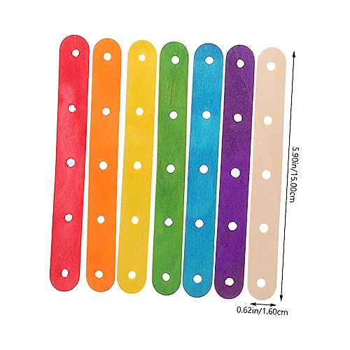 Parliky 100 Stück Bunte und Natürliche Holzstäbchen Jumbo für DIY Basteln Modellbau Umweltfreundliche Glatte Holz Bastelstäbe für Kinderhandwerk Gruppenprojekte und Kreative Gestaltung von Parliky