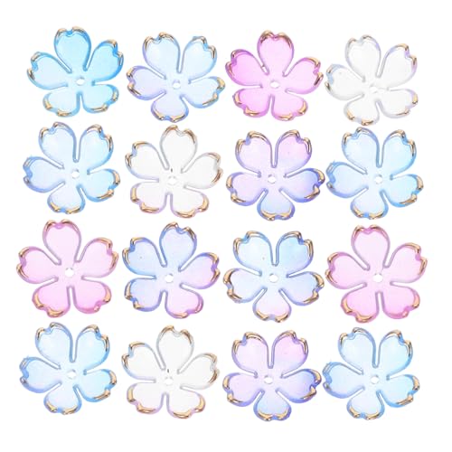 Parliky 100 Stück Cherry Blossom Acrylperlen Petal Mini Blumen Spacer Charms Farbverlauf Blau mit Goldbeschichtung Langlebig und Vielseitig für Schmuckherstellung Wie Armbänder Halsketten Parliky 100 Stück Cherry Blossom Acrylperlen Petal Mini Blumen Spacer Charms Farbverlauf Blau mit Goldbeschichtung Langlebig und Vielseitig für Schmuckherstellung Wie Armbänder Halsketten von Parliky