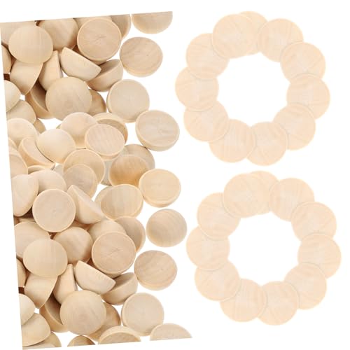 Parliky 100 Stück Halbrunde Holzperlen aus Naturholz Unbehandelte DIY Bastelperlen für Schmuckherstellung Dekoration und Handgemachte Armbänder Sichere und Langlebige Holzkugeln für Parliky 100 Stück Halbrunde Holzperlen aus Naturholz Unbehandelte DIY Bastelperlen für Schmuckherstellung Dekoration und Handgemachte Armbänder Sichere und Langlebige Holzkugeln für von Parliky
