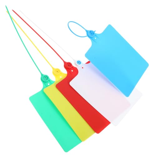 Parliky 100 Stück Kunststoff Versandanhänger mit Kabelbindern Bunte Transport Hängeetiketten Leichte Praktische Beschriftungsschilder für Koffer Lagerung und Versand Farbcodiert Parliky 100 Stück Kunststoff Versandanhänger mit Kabelbindern Bunte Transport Hängeetiketten Leichte Praktische Beschriftungsschilder für Koffer Lagerung und Versand Farbcodiert von Parliky