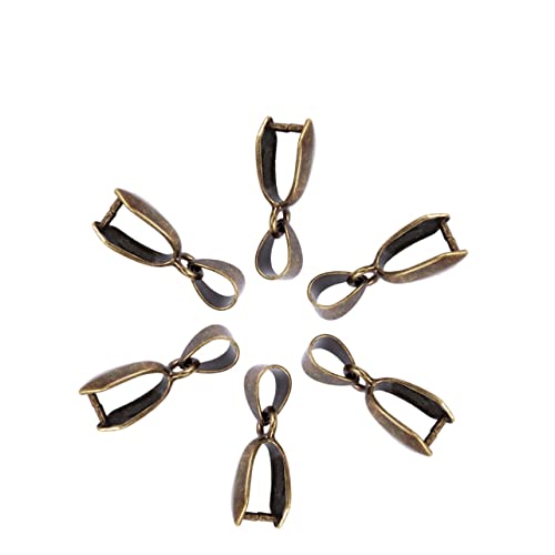 Parliky 100 Stück Metall Pinch Clip Bail Schmuckverbinder Bronze DIY Schmuckherstellung Zubehör für Halskette Armband Anhänger Parliky 100 Stück Metall Pinch Clip Bail Schmuckverbinder Bronze DIY Schmuckherstellung Zubehör für Halskette Armband Anhänger von Parliky