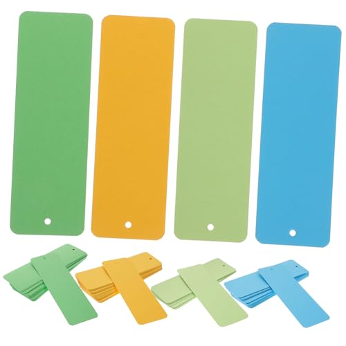Parliky 100 Stück Retro Lesezeichen Blanko aus Kraftpapier Kreative Handbemalte Vintage Buchzeichen Farblich Sortiert für Dekoration und Geschenke Geeignet für Leser und von Parliky