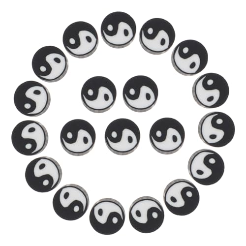 Parliky 100 Stück Tai Chi Loose Beads Spacer Perlen für Schmuckherstellung DIY Armband Halskette Zubehör Leichte Langlebige Kunststoffperlen für Kreative Bastelprojekte von Parliky
