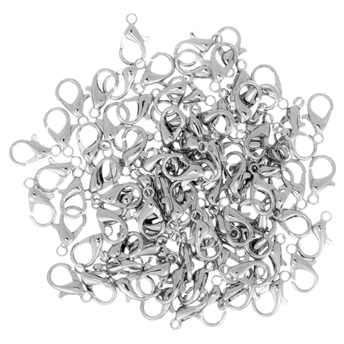 Parliky 100 Stück Teiliges Lobster Karabinerverschlüsse aus Glänzender Metalllegierung für DIY Schmuckherstellung Sichere Verschlüsse für Armbänder und Halsketten Hautfreundlich und Parliky 100 Stück Teiliges Lobster Karabinerverschlüsse aus Glänzender Metalllegierung für DIY Schmuckherstellung Sichere Verschlüsse für Armbänder und Halsketten Hautfreundlich und von Parliky