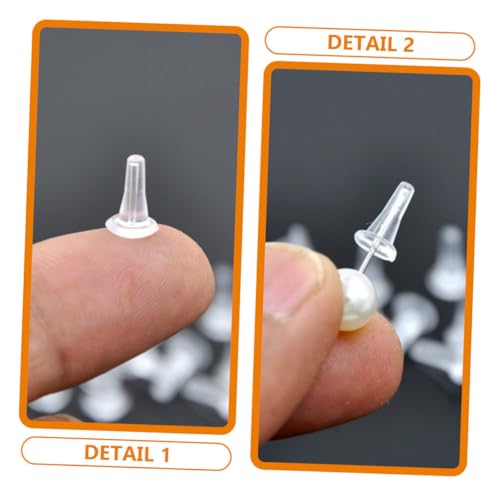 Parliky 100 Stück Transparente Ohrring verschlüsse aus Weichem Hypoallergenem Kunststoff Wiederverwendbare Ohrstecker stopper Langlebig und Hautfreundlich für Ohrstecker und Piercings von Parliky