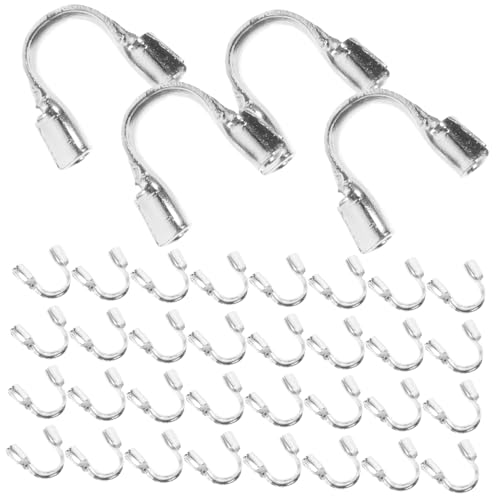 Parliky 100 Stück U Förmige Drahtschutzbügel aus Sterlingsilber Schmuckzubehör für DIY Armbänder Halsketten Endkappen zur Kettenverlängerung und Schnurfixierung Professionelle Wire Parliky 100 Stück U Förmige Drahtschutzbügel aus Sterlingsilber Schmuckzubehör für DIY Armbänder Halsketten Endkappen zur Kettenverlängerung und Schnurfixierung Professionelle Wire von Parliky