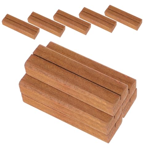 Parliky 10pcs Ersatz Holz Desktop -kartenhalter Office Memo Clip Stand Rustik von Parliky