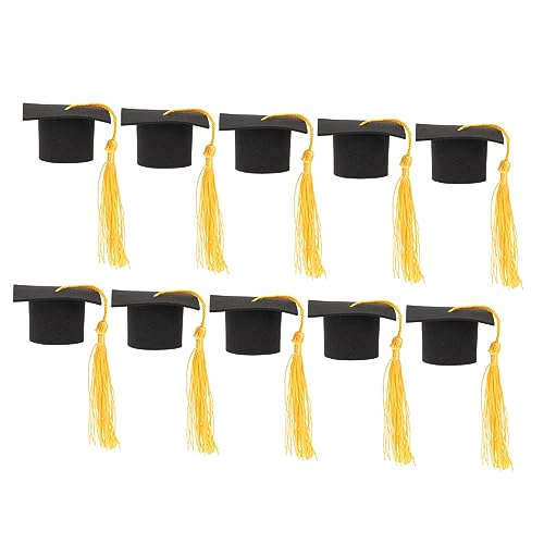 Parliky 10stücke Graduation Cake Topper Teiliges Mini-doktorhut- Mit Quasten Für Abschlussfeiern Und Schulabschluss-Dekorationen Torten Und Desserts Parliky 10stücke Graduation Cake Topper Teiliges Mini-doktorhut- Mit Quasten Für Abschlussfeiern Und Schulabschluss-Dekorationen Torten Und Desserts von Parliky
