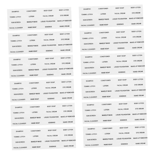 Parliky 12 Blatt Teilige Transparente Wasserdichte Aufkleber für Reise Toilettenartikel Wiederbefüllbare Flaschenetiketten zur Hautpflege Geeignet für Shampoo Conditioner Seife und Make Parliky 12 Blatt Teilige Transparente Wasserdichte Aufkleber für Reise Toilettenartikel Wiederbefüllbare Flaschenetiketten zur Hautpflege Geeignet für Shampoo Conditioner Seife und Make von Parliky