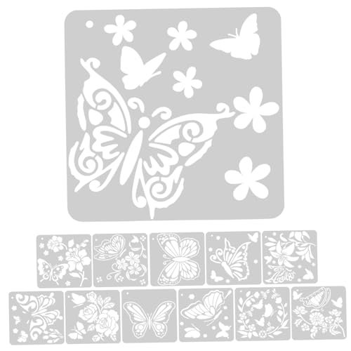 Parliky 12 Blatt Teiliges Schmetterling Malschablonen Pet Wiederverwendbare Farbschablonen Wandbemalung Bastelvorlagen für Kunst Leinwand Möbel DIY Zeichenschablonen und Langlebig Parliky 12 Blatt Teiliges Schmetterling Malschablonen Pet Wiederverwendbare Farbschablonen Wandbemalung Bastelvorlagen für Kunst Leinwand Möbel DIY Zeichenschablonen und Langlebig von Parliky