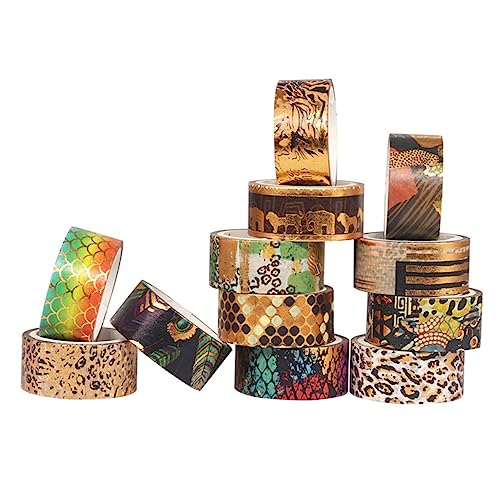 Parliky 12 Rollen Tiermuster Washi Tape Set Dekorative Masking Tapes für DIY Bastelarbeiten Geschenkverpackung und Scrapbooking Farbenfrohe Klebebänder für Kreative Projekte von Parliky