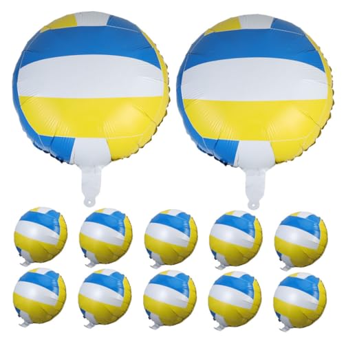 Parliky 12 Stück Teiliges Aluminiumfolie Volleyballballons Reißfeste Sport party deko für Volleyball mottopartys Vielseitige Geburtstags Bankettdekoration Fotogeeignete Partyballons von Parliky