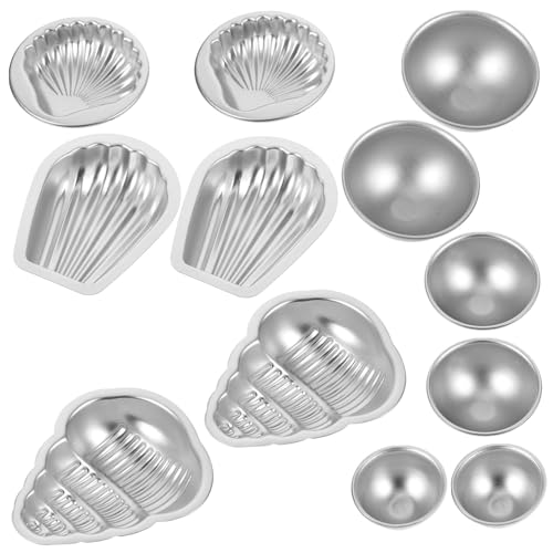 Parliky 12 Stück Teiliges Aluminiumlegierung DIY Badebombenform Halbrund Langlebig Einfach zu Entformen für Seifenherstellung und Badesalzball Basteln Vielseitig für Hobby und Profis von Parliky
