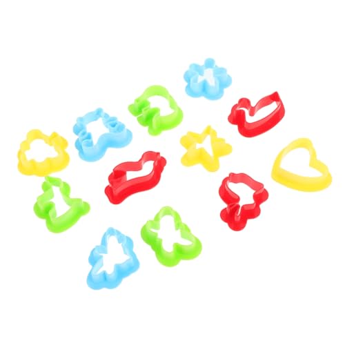 Parliky 12 Stück Teiliges DIY Clay Puzzle Form Set für Vielseitige Kunststoffformen Präzise Prägewerkzeuge Buntes Tonmodellier-Set Feinmotorik und Kreativer Gestaltung von Parliky