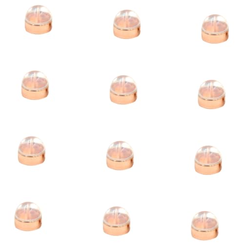 Parliky 12 Stück Teiliges Ohrstecker verschlüsse aus Metall Sichere Verschließbare Ohrringstopper in Roségold Kompatibel mit Steckerohrringen Komfortabel und Stabil für Damen und Herren von Parliky