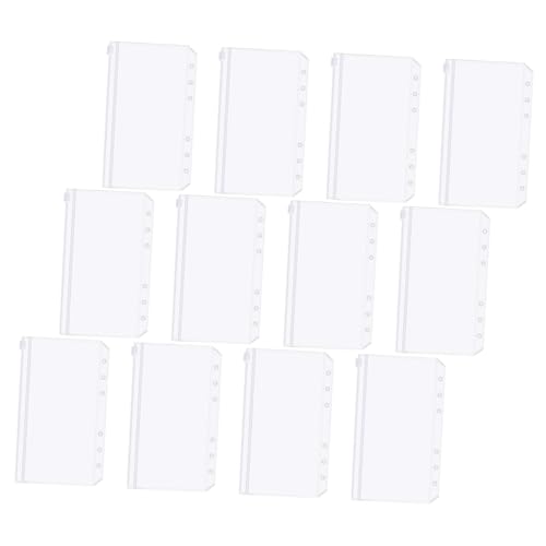Parliky 12 Stück Teiliges Transparente PVC Klarsichthüllen mit Reißverschluss Leichte Binder Taschen für Lose Wasserfeste Dokumentenmappe für Büro Studium und Reise von Parliky