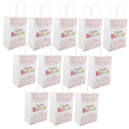 Parliky 12 Stücke Geschenktüten Kreative Cartoon-muster Braune Papiertüten Jungen Und Mädchen Geburtstagsfeier Gastgeschenk Einkaufstasche Parliky 12 Stücke Geschenktüten Kreative Cartoon-muster Braune Papiertüten Jungen Und Mädchen Geburtstagsfeier Gastgeschenk Einkaufstasche von Parliky