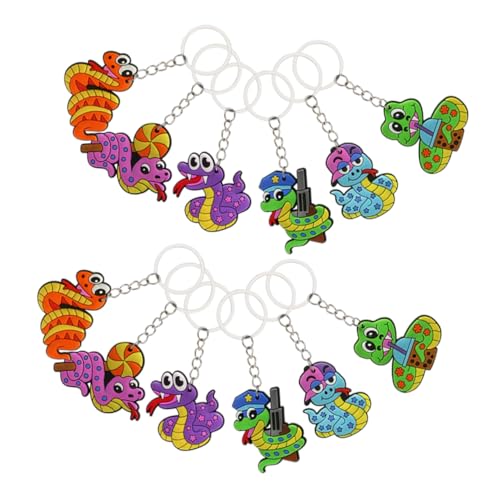 Parliky 12 Stücke Cartoon Schlange Schlüsselanhänger Spielzeug Metall-schlüsselanhänger Für Frauen Handtasche Charms Parliky 12 Stücke Cartoon Schlange Schlüsselanhänger Spielzeug Metall-schlüsselanhänger Für Frauen Handtasche Charms von Parliky