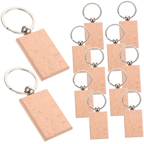 Parliky 12Stücke Holz Schlüsselanhänger Blanko DIY Rohlinge für Kreative Personalisierbare Handwerksmaterialien für Schlüssel Gepäck Tags und Taschenornamente von Parliky
