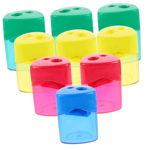 Parliky 12Stücke Teiliges Praktische Stifte Schärfer Handbuchstiftschärfer für Verschiedene Stifte Kleine Manuelle Schärfer für Schule und Büro Ergonomisches Design von Parliky