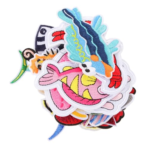 Parliky 16 Stück Teiliges Gestickter Aufnäher zum Aufbügeln Bunte Cartoon Meeresmotive DIY Stoffpatches für Kleidung Jeans Taschen zum Reparieren und Individuellen Verzieren Parliky 16 Stück Teiliges Gestickter Aufnäher zum Aufbügeln Bunte Cartoon Meeresmotive DIY Stoffpatches für Kleidung Jeans Taschen zum Reparieren und Individuellen Verzieren von Parliky