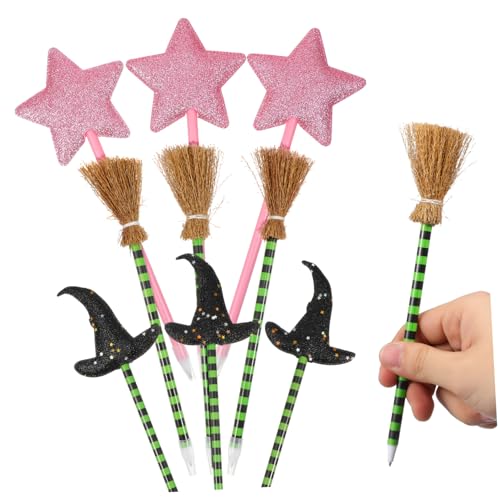 Parliky 18 . Teiliges Festliche Kugelschreiber mit Hexenhut Broomstick und Sternmotiv Bunte Party Stifte für Halloween und Valentinstag Lustige Schreibwaren für Schule Geschenkbeutel Parliky 18 . Teiliges Festliche Kugelschreiber mit Hexenhut Broomstick und Sternmotiv Bunte Party Stifte für Halloween und Valentinstag Lustige Schreibwaren für Schule Geschenkbeutel von Parliky