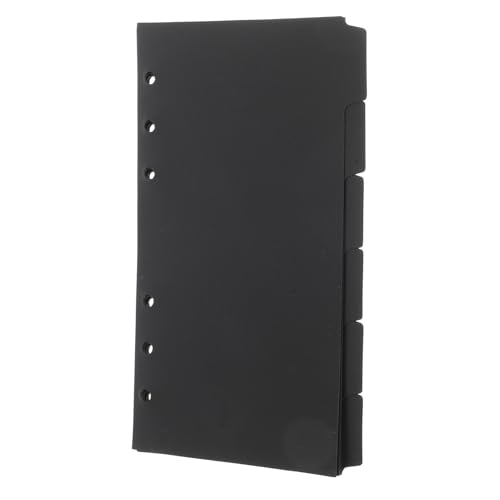 Parliky 18 Blatt Teiliges Loose leaf Binder Dividers aus Langlebigem PP Kunststoff mit Praktischen Trennblättern für Notizbücher Berichte Präsentationen Tagebücher und Ringbücher Schwarz von Parliky