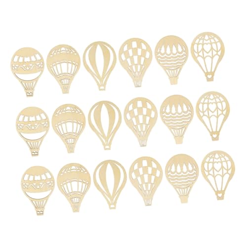 Parliky 18 Stück Teiliges Heißluftballon Holzscheiben aus Robustem Unbemaltem Holz Langlebige DIY Bastelholzplättchen für Malerei Kinderbeschäftigung und Dekoration zu Hause oder Schule von Parliky