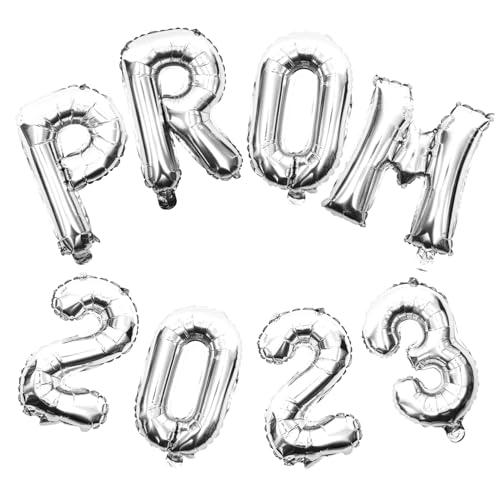 Parliky 2 Sätze Silberfarbene Prom Ballons Abschlussfeier Dekoration Party Ballon Ornament für Graduation Party mit Kreativen Formen und Sicherem Material von Parliky