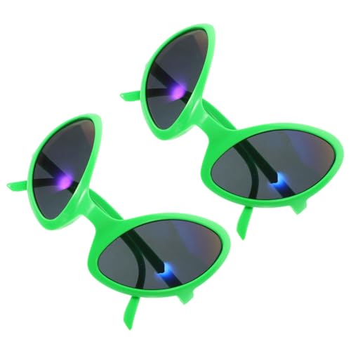 Parliky 2 Stück Außerirdische Funny Glasses Bunte Rahmen Cosplay Partybrille Karneval Halloween Foto Requisiten für Erwachsene Skurrile Sonnenbrille Spaßbrille von Parliky