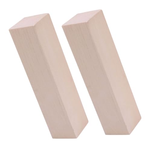 Parliky 2 Stück Basswood Schnitzblöcke Unbehandelte Holzklötzchen zum Basteln DIY Holzwürfel für Gravur Malerei Handwerk Holzblock Blank von Parliky