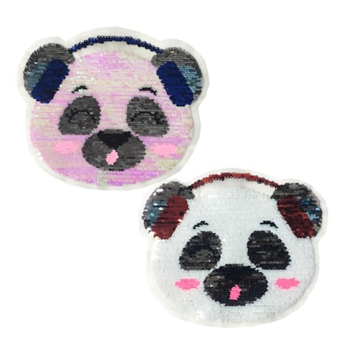 Parliky 2 Stück Bestickte Bügelbilder Panda mit Wendbaren Farbwechselnden Pailletten Dekorative zum Aufnähen Kleidung Jacken Taschen Langlebig und Modisch für Erwachsene Parliky 2 Stück Bestickte Bügelbilder Panda mit Wendbaren Farbwechselnden Pailletten Dekorative zum Aufnähen Kleidung Jacken Taschen Langlebig und Modisch für Erwachsene von Parliky